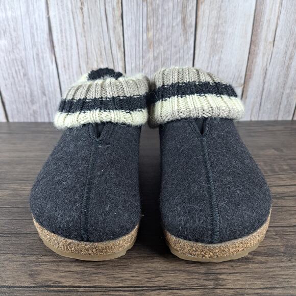 Haflinger Grizzly Felt Kristina Slipper Boot Charcoal Gray Women's Sz 6 EU 37 - Picture 2 of 10